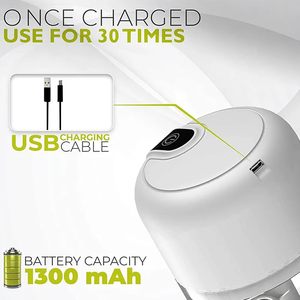 <span class=keywords><strong>Mini</strong></span> Picadora de Ajo Eléctrica Blanca, Ecológica y Duradera, Picadora de Frutas y Verduras Recargable al por Mayor - Product Image 3