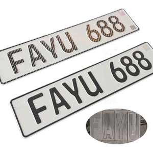 Matrícula placas de aluminio en blanco para el mundo - Product Image 1