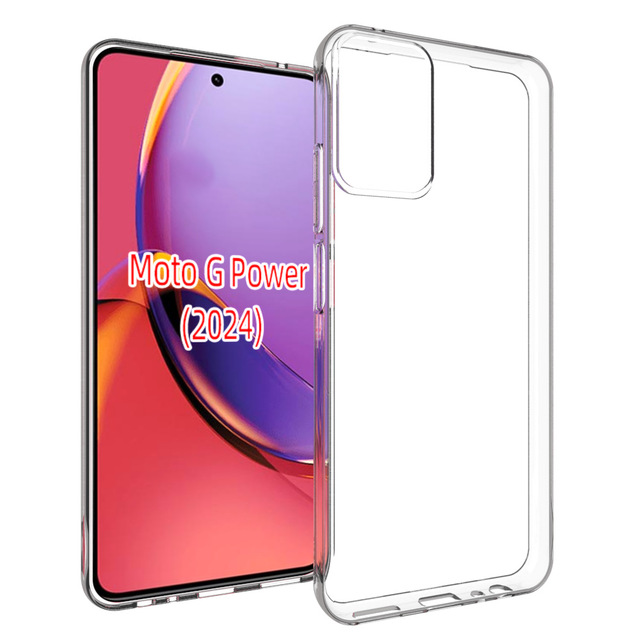 Sublimation Blank Phone case Soft Shockproof Transparent clear TPU case for motorola Moto G Play 4G 2024