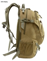 Sac à dos tactique de randonnée et de camping 25-35L pour hommes et femmes, sac d'assaut de survie en nylon avec fermeture éclair, petit sac à dos scolaire étanche avec porte-bouteille