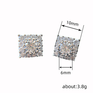 Orecchini Geometrici Quadrati Scintillanti per Donne, Gioielli Eleganti per Uso Quotidiano - Product Image 5