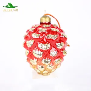 Лидер продаж, 2023, Рождественский стеклянный шар в форме шинки для рождественских украшений