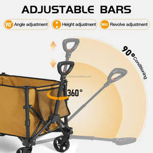 Vagón de compras plegable con certificación profesional, vagón de arena para picnic y camping con rueda - Product Image 6