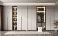 Balom Meubles de chambre à coucher modernes UV Armoire en bois brillant Placard Panneau d'armoire Combinaison gratuite Vestiaire Commode Porte en MDF