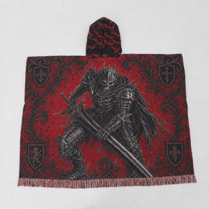 Quick Customization Anime Character Pattern Tapestry Poncho <strong>Hooded</strong> Jacquard Woven Unisex Wearable Throw <strong>Blanket</strong> - Product Image 2
