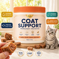 Complément alimentaire pour la croissance des poils des chiens à perte de poils, friandises à mâcher aromatisées à la viande, lécithine, huile de poisson, haute palatabilité, soutien du pelage, personnalisable