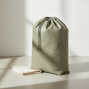 Tyvek <b>Drawstring</b> <b>Laundry</b> <b>Bag</b> Large Waterproof Tear Resistant Paper Fabric Custom Logo Hotel Dorm Supply - Product Image 4