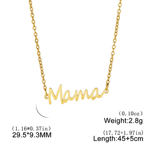 Collar de Cadena con Colgante de Acero Inoxidable y Oro de 18K para Mamá, Regalo del Día de la Madre para Abuela, <span class=keywords><strong>Mi</strong></span> Mamá - Product Image 3