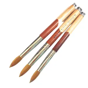 Famous two colors handle design nail brush wholesale kolinsky customer name acrylic brush