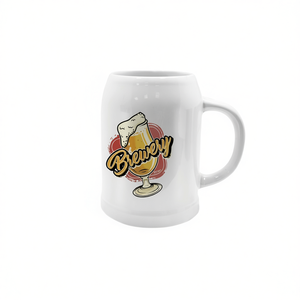 Mug à bière en céramique 500 ml avec impression par sublimation, design brasserie, personnalisable, cadeau - Product Image 2