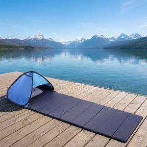 Chaise longue de plage portable pliable pour le camping en plein air avec appui-tête et auvent réglable - Product Image 6