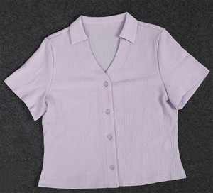 Camicia da donna all'ingrosso a <span class=keywords><strong>due</strong></span> pezzi estiva a gamba larga primavera abiti in tinta unita alla moda autunno abbigliamento Casual da donna - Product Image 2