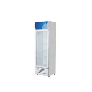 Supermercado Comercial 1 Porta De Vidro Exibição Vertical Geladeira Sobre Rodas Slim Freezer Bebidas Refrigerador Atacado