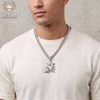 Pendentif en moissanite style hip-hop, bagues personnalisées pour hommes et femmes, cadeaux pour les fêtes, les anniversaires, les anniversaires de mariage et Noël