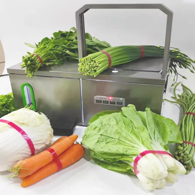 Plastic film strap band machine binding vegetable tape bundling machine vegetable strapping machine