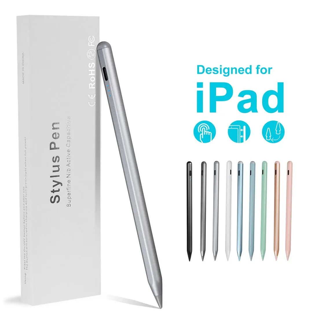 Active Capacitive Stylus For Ipad With Palm Rejection Stylus Pen For Touch Screen