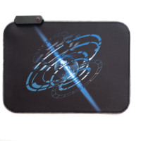 Tapis de souris de jeu RGB, grand format, coloré, lumineux, antidérapant, tapis de souris RGB épais, protection de bureau, e-sport, logo personnalisé