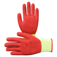 Gants de travail de jardin antidérapants enduits de latex, couleur/logo personnalisés, longueur 21-26 cm, équipement de protection en caoutchouc de la marque ZS