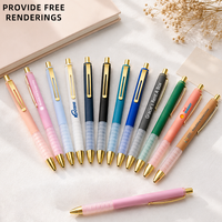 Stylo bille coloré Click Penpastic pour le bureau et l'école, prise en main souple avec écriture fluide de 1,0 mm, encre noire, stylo publicitaire