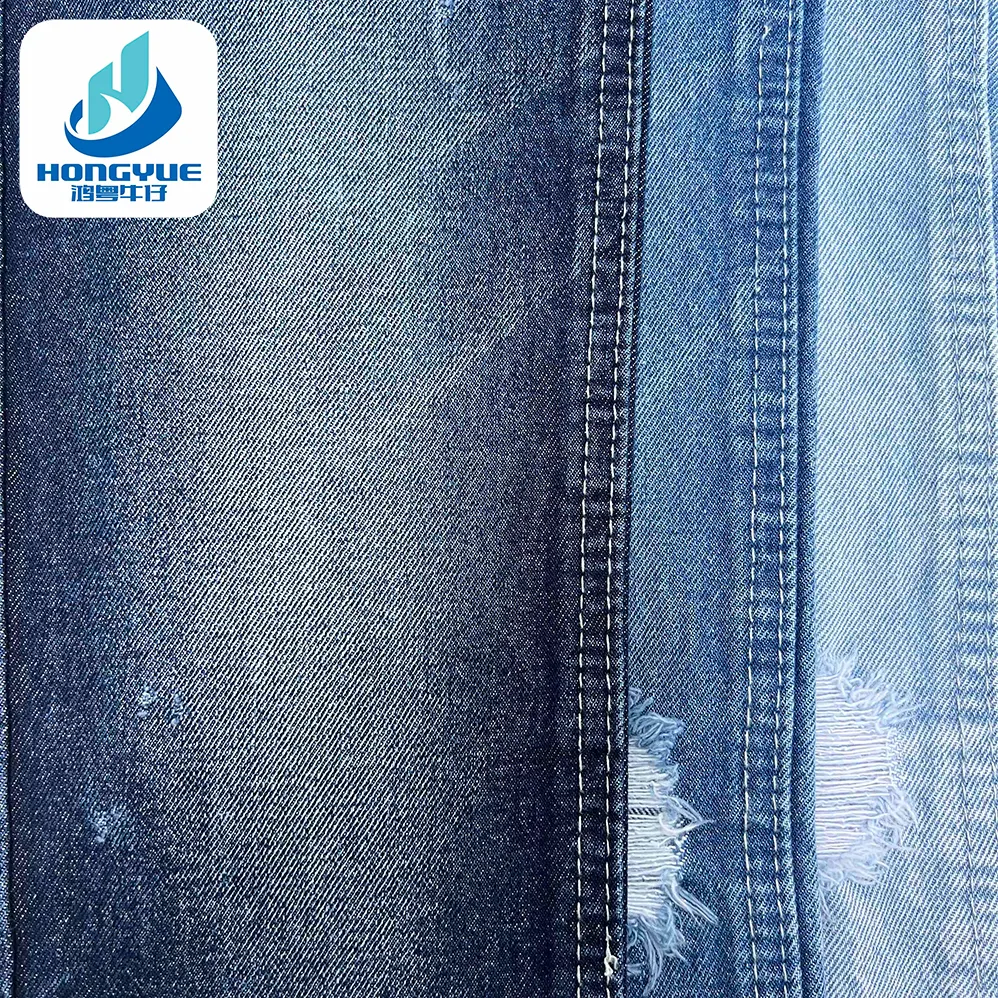 Olmayan streç ağır pamuk açık mavi Denim kumaş 400gsm sıcak satış Jean kumaş rulo ile çocuklar için % 100% pamuk
