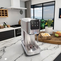 Machine à café expresso italienne en acier inoxydable JH-C5210 écran couleur à écran tactile de 20 bars réservoir d'eau de 1.1 L hôtels chauds et froids