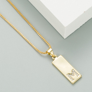 18k Gold Plated <strong>T</strong> Bar <strong>Necklace</strong> Capital Letter <strong>Initial</strong> <strong>Necklaces</strong> for Women A-Z Alphabet Pendant Chokers Jewelry - Product Image 4