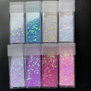 Paillettes Chunky Iridescentes Carrées de 4 oz, Mélange de Paillettes Arc-en-ciel pour le Corps, Vente en Gros - Product Image 1