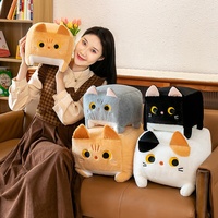 Vente chaude Chat Mignon Jouets En Peluche En Peluche Oreiller Chat Noir Pousser Jouets