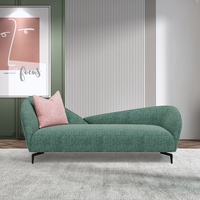 Chaise longue extensible en cuir de haute qualité de style italien pour la maison et l'hôtel pour le salon et les villas en tissu
