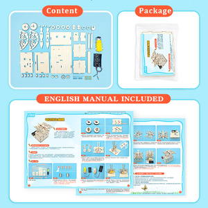 Kit de Ciencia de insectos de madera 2025, Kit de artesanía de <span class=keywords><strong>mariposa</strong></span> biónica eléctrica Diy, juego educativo de tallo para niños. - Product Image 5