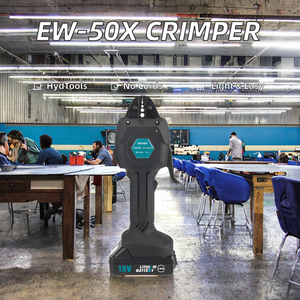 คีมย้ำสายไฟฟ้าไร้สายแบบชาร์จไฟได้เครื่องมือไฮดรอลิกสำหรับการเชื่อมต่อขั้วสายไฟ EW-50X น้ำหนักเบา - Product Image 2