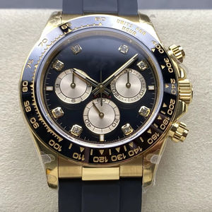 Reloj Mecánico de la Mejor Calidad, 40 mm, Fábrica QF, 126519, Acero 904L, Movimiento 4131, Peso 155 g, Cronógrafo, Oro Negro, Diamantes, Panda - Product Image 1