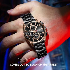 Montre sport chronographe à quartz CURREN 8475 pour hommes - Bracelet en acier inoxydable et cadran multifonctionnel - Product Image 6