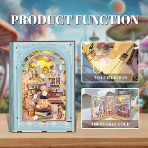 Puzzle en bois DIY Alice au pays des merveilles, jouet avec meubles et personnages miniatures pour enfants et adolescents - Product Image 4