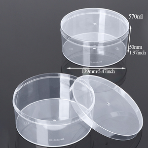 SUNSHING Acrylic Round Chocolate <b>Box</b> with Clear Lid Plastic Cookies Biscuits Gift Packaging <b>Box</b> for Candy Treats Snack Container - Product Image 2