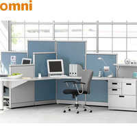 OMNI – Postes de travail modernes reconfigurables en métal avec cloisons de bureau, panneaux de rangement intégrés pour bureaux assis-debout, écologiques pour salon