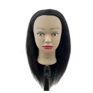 Tête <span class=keywords><strong>de</strong></span> mannequin d'entraînement afro-américaine avec perruques <span class=keywords><strong>de</strong></span> tête <span class=keywords><strong>de</strong></span> mannequin d'entraînement afro, cheveux lisses et crépus - Product Image 1