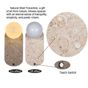 Factory Direct Nordic Style LED Warm White Travertine Wall <b>Lamp</b> <b>Bedroom</b> Bedside Stone Sconce Home Decor Lighting - Product Image 5