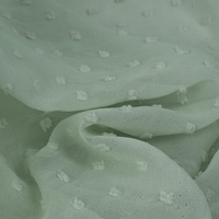 Tissu en mousseline respirant, écologique, léger, à pois, 86g/m, 100% polyester, robes pour filles, vente en gros