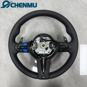Approvisionnement d'usine pour <span class=keywords><strong>BMW</strong></span> F10 F30 F31 F32 F20 E92 E60 X6 E71 X5 E70 M3 M4 M5 <span class=keywords><strong>M6</strong></span> Volant Sport En Cuir Bleu M Bouton Intérieur - Product Image 2