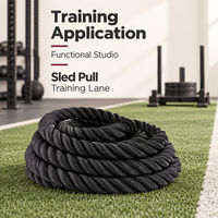 Corde de traction pour traîneau, pour salles de sport commerciales et studios d'entraînement, idéale pour les exercices de traction et d'entraînement physique en milieu commercial