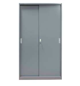 Archivador Moderno de Acero con Frente de Vidrio y 2 Cajones Centrales para Archivos y Suministros de Hospitales y Escuelas - Product Image 1