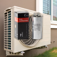 Condensateur à film mince métallisé CBB65 pour démarrage de moteur AC, 5uF-80uF, 450V, 40/70/21/50/60Hz, pour climatiseur