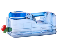 Réservoir d'eau portable 5,5L/10L en PC avec robinet pour camping-car, seau de stockage d'eau pour pique-nique et voyage