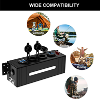 Boîte de commande électrique RV 12-24V multifonction, allume-cigare, prise USB, interrupteur d'alimentation, disjoncteur