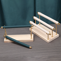Présentoir détachable en bois et velours pour bagues à bijoux 1/2/3 couches