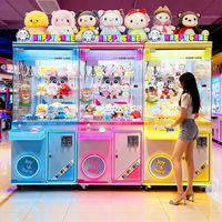 Mini machine à griffes d'arcade d'intérieur personnalisée et économique, à monnayeur, en métal, plastique et acrylique, avec éclairage LED attrayant en anglais, 110/220V
