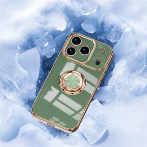 Nueva Funda Protectora para Teléfono Móvil con Anillo de Soporte y Base, Electrochapada, de TPU Suave, para iPhone 17 Air Pro Max 16 Plus 15 14 13 12 11 - Product Image 4