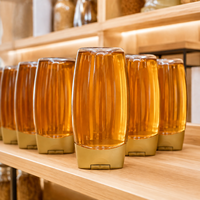 Bouteille distributrice vide en plastique de qualité alimentaire pour miel, condiments, huile, ketchup et sauces, à inverser, vente en gros