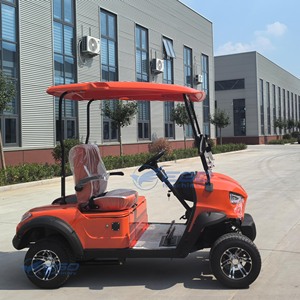 Voiturette de golf orange vif pour un seul conducteur, design léger et compact, utilisation facile, véhicule de loisirs écologique pour petits sites touristiques - Product Image 5